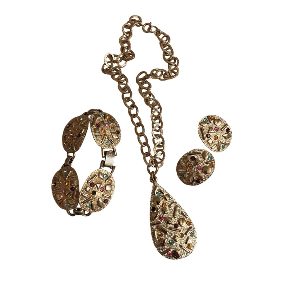 Sarah Coventry Gold Sultana Confetti 3 Piece Set